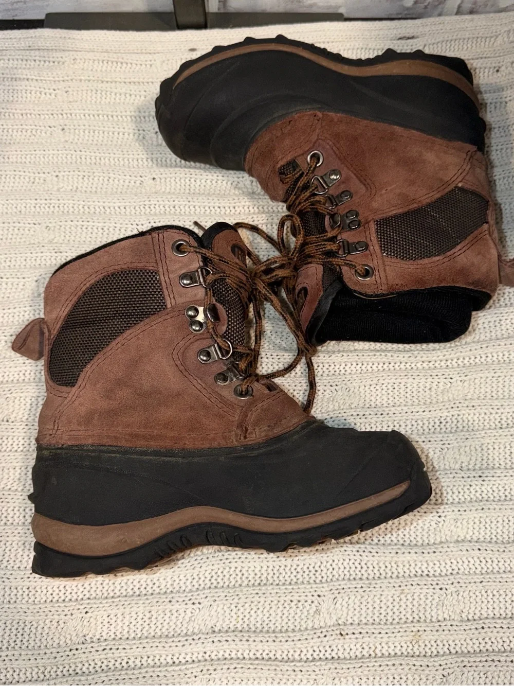 Kids Waterproof Brown Winter Boots with Slip-Resistant Sole
